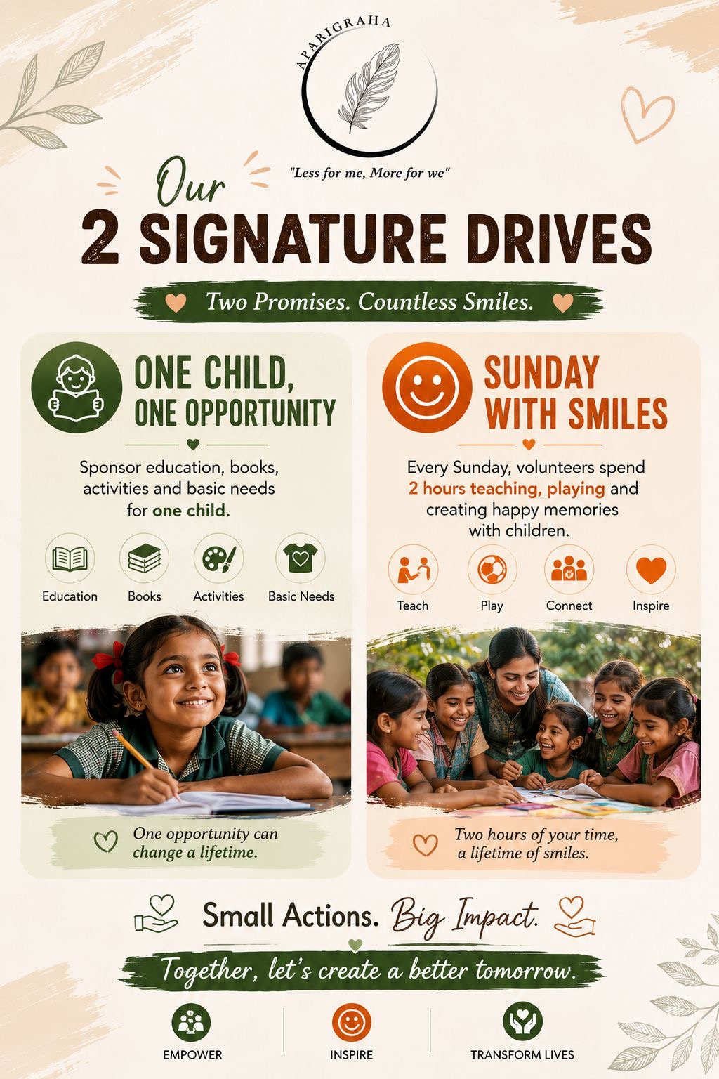 Aparigraha Foundation drives poster